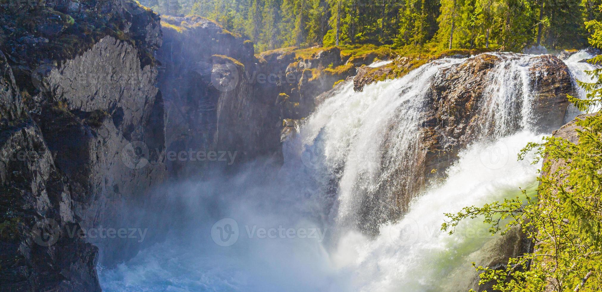 Rjukandefossen in Hemsedal Viken Norway most beautiful waterfall in Europe. photo