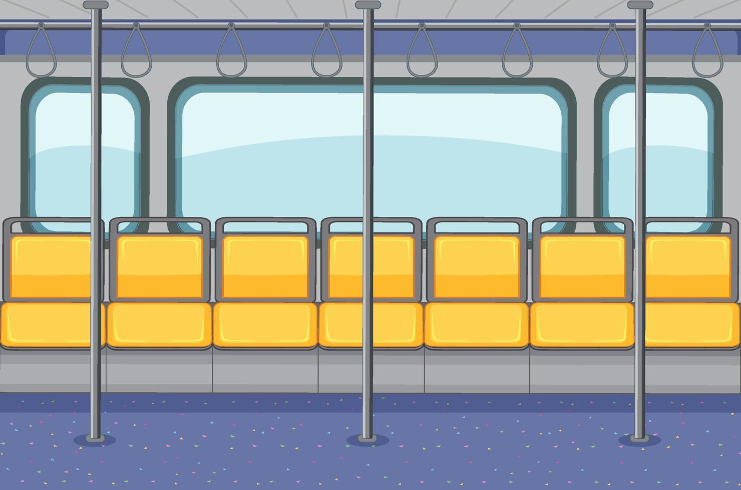 Scene of public transportation with no people vector