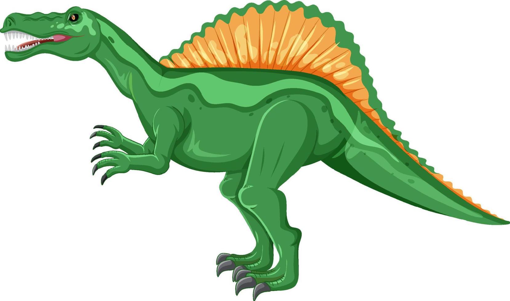 Spinosaurus dinosaur on white background vector