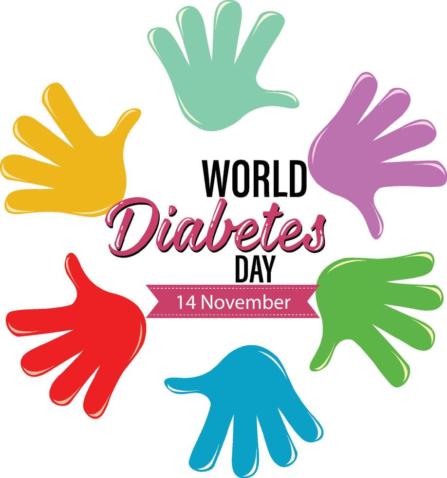 Poster design for world diabetes day vector