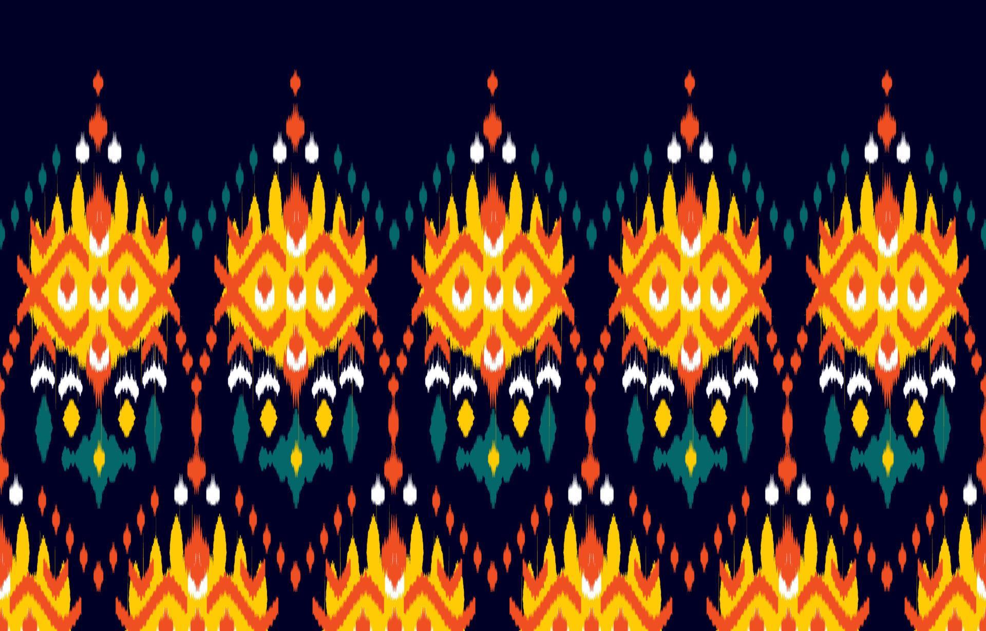 Uzbek ikat pattern, Beautiful ethnic art. Seamless pattern in tribal