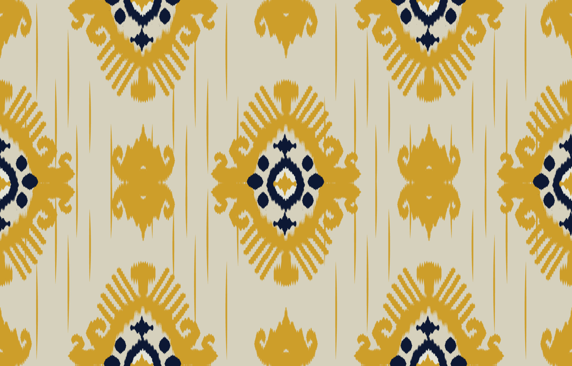 Uzbek ikat pattern, Beautiful ethnic art. Seamless pattern in tribal