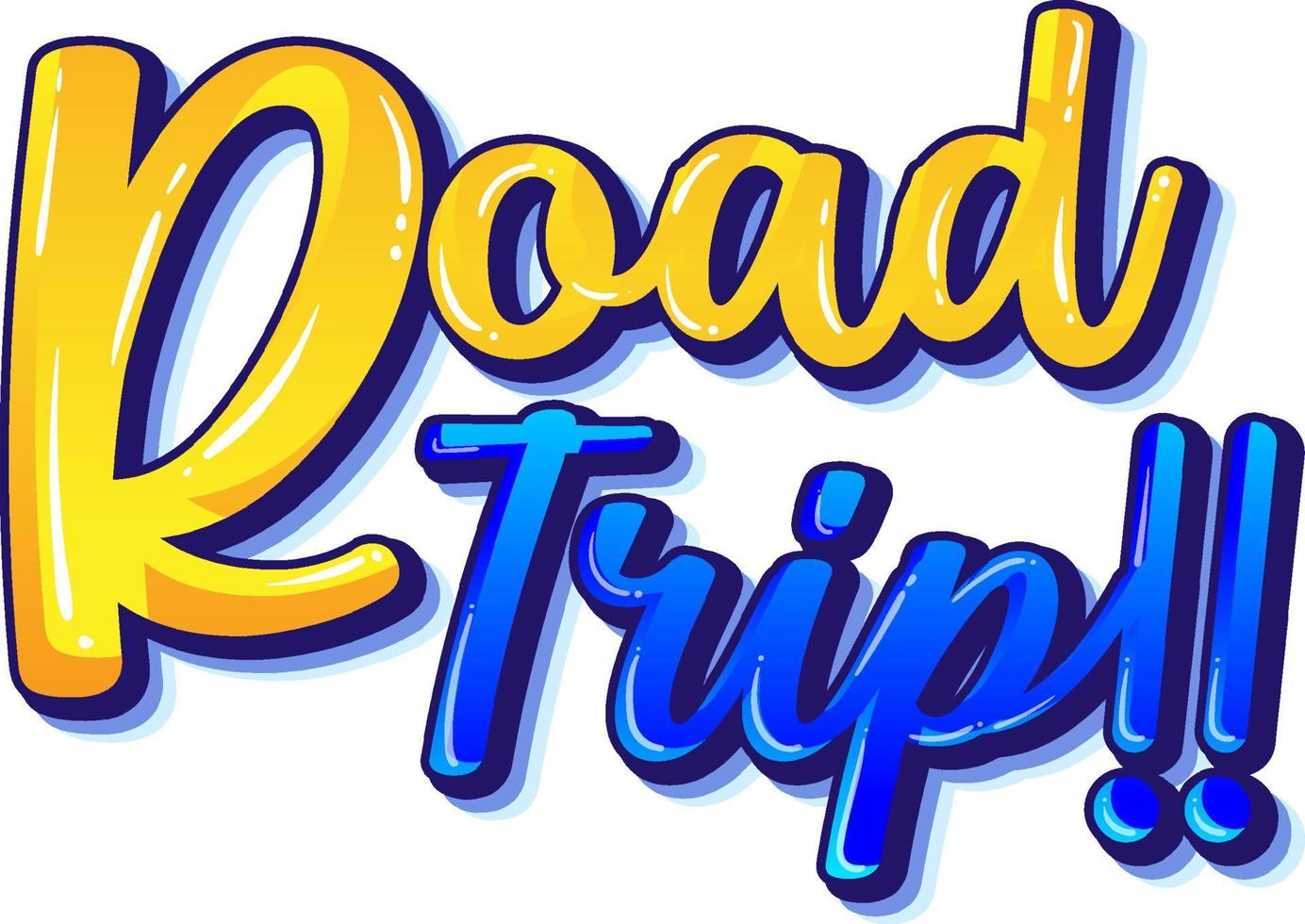 Road trip typography logo vector