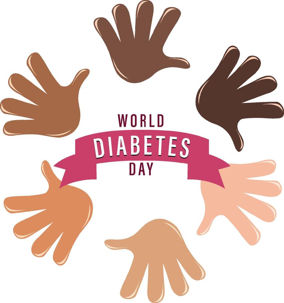 Poster design for world diabetes day vector