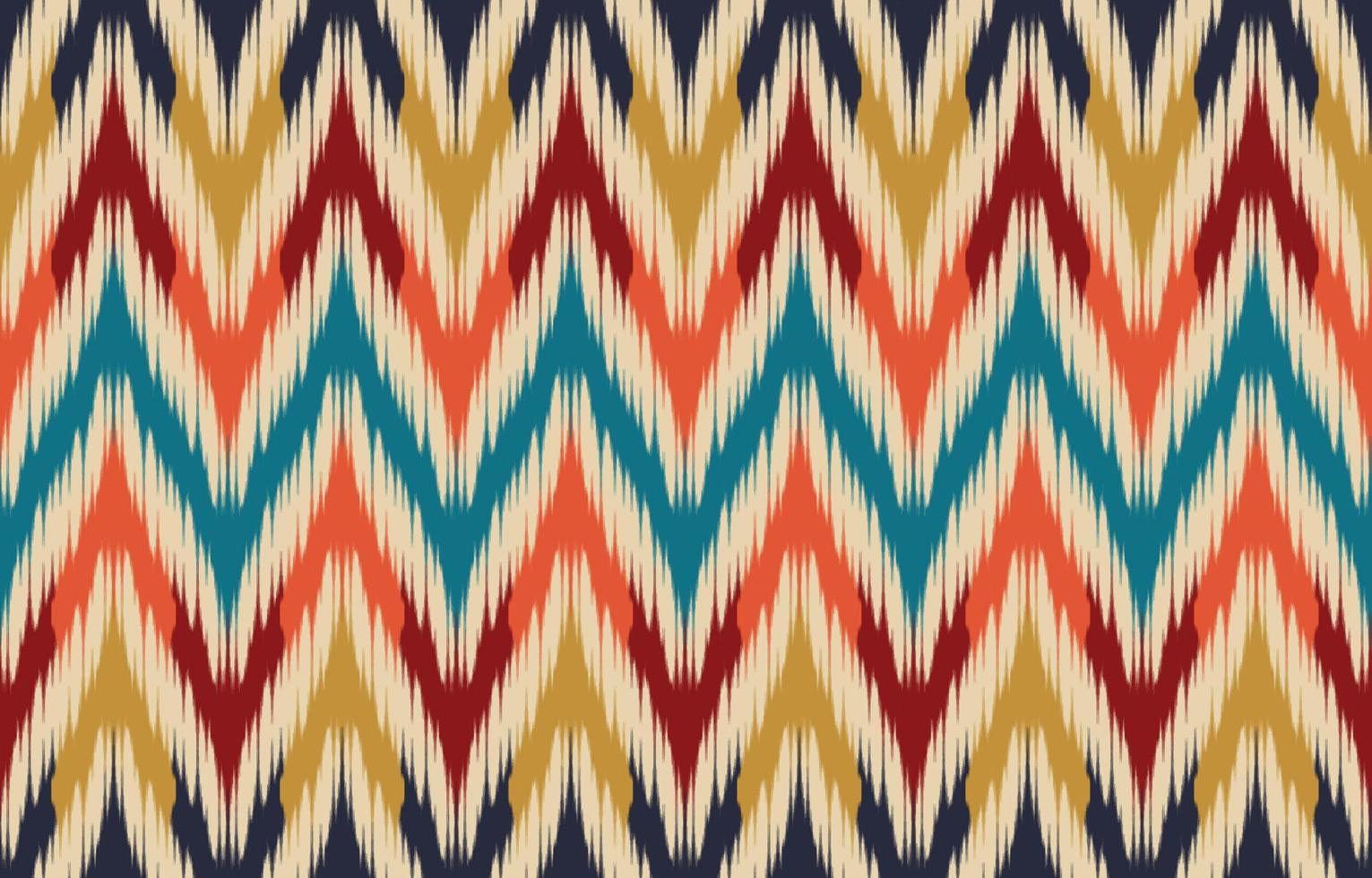 Ethnic abstract ikat art. Seamless pattern in tribal, folk embroidery, and Mexican style. Aztec chevron art ornament print.Design for carpet, wallpaper, clothing, wrapping, fabric, cover, textile vector