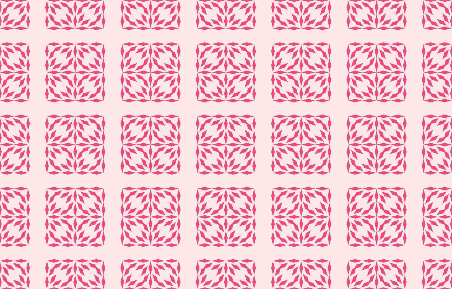 Beautiful pink Ethnic ikat art. Seamless Kasuri pattern in tribal,folk embroidery,and Mexican style.Aztec geometric art ornament print.Design for carpet,wallpaper, clothing,wrapping,fabric,cover vector