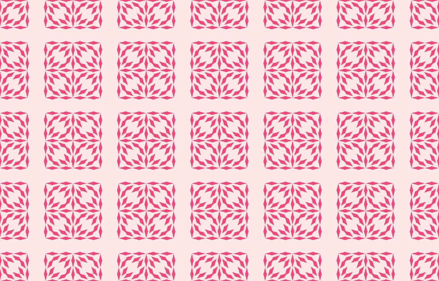 hermoso arte étnico rosa ikat. patrón de kasuri sin costuras en tribal, bordado popular y estilo mexicano. Impresión de ornamento de arte geométrico azteca. Diseño para alfombra, papel tapiz, ropa, envoltura, tela, cubierta vector