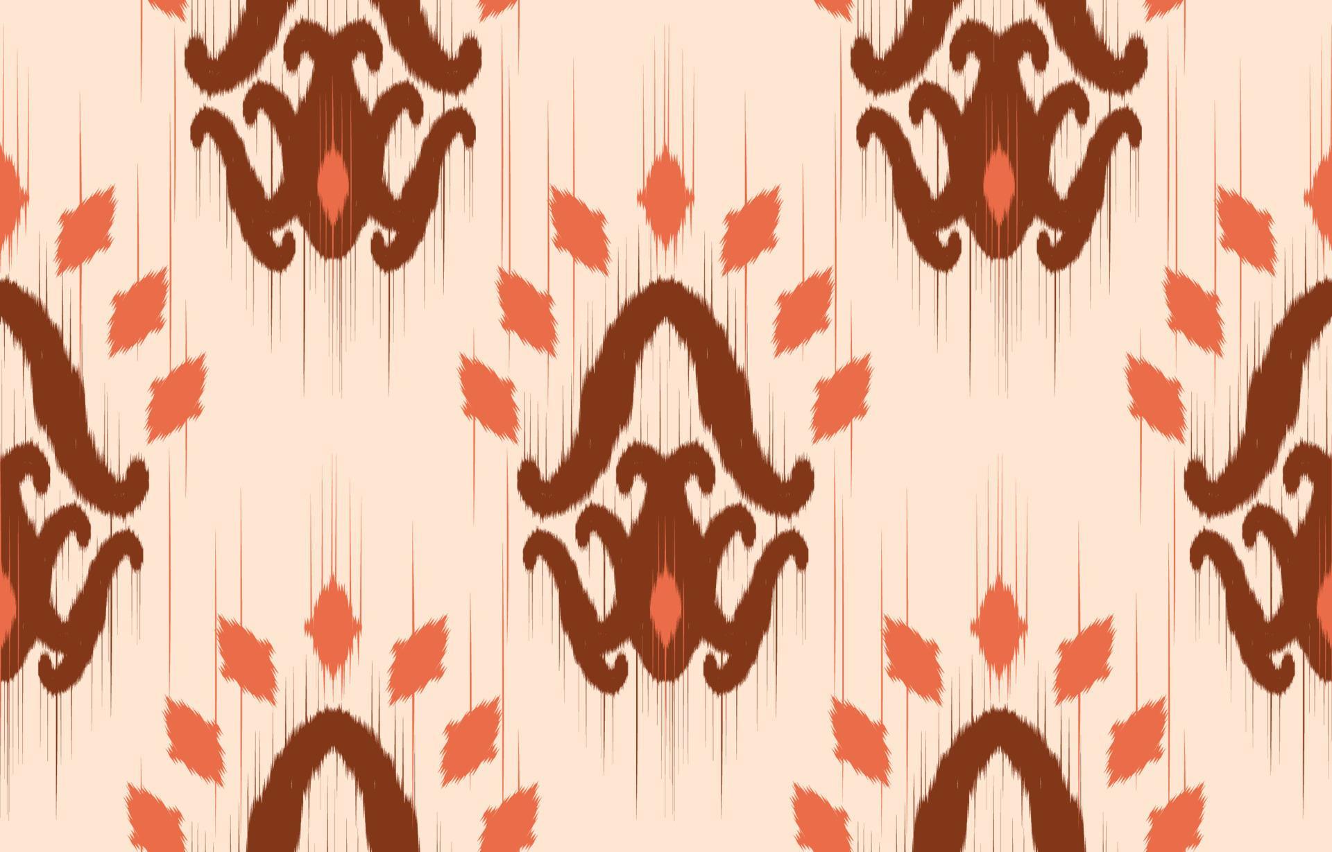 Uzbek ikat pattern, Beautiful ethnic art. Seamless pattern in tribal