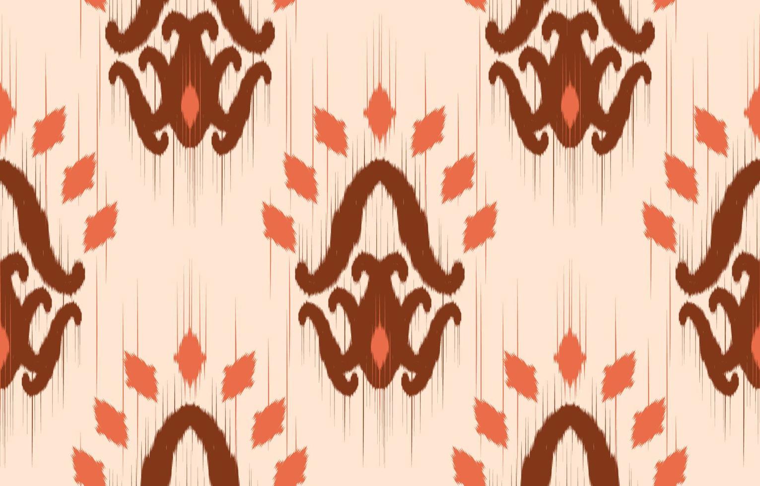 Uzbek ikat pattern, Beautiful ethnic art. Seamless pattern in tribal, folk embroidery in central Asia style. art ornament print. Design for carpet, wallpaper, clothing, wrapping, fabric, cover. vector