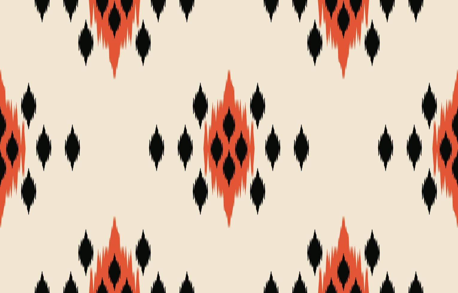 hermoso arte abstracto étnico ikat. patrón impecable en estilo tribal, bordado folclórico y mexicano. impresión de ornamento de arte geométrico azteca. diseño para moqueta, papel pintado, envoltura, tela, cubierta. vector