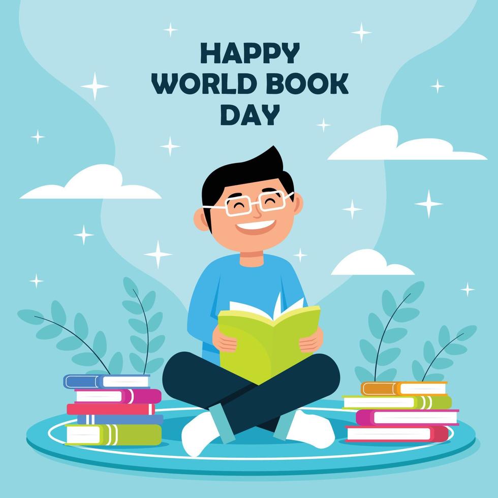 Happy World Book Day Concept vector