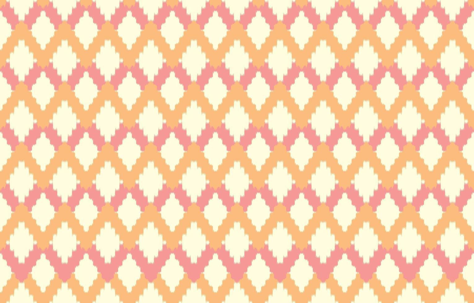 Beautiful Ethnic abstract ikat art. Seamless Kasuri pattern in tribal, folk embroidery, and Mexican style.Aztec geometric art ornament print.Design for carpet, wallpaper, clothing, wrapping, fabric. vector
