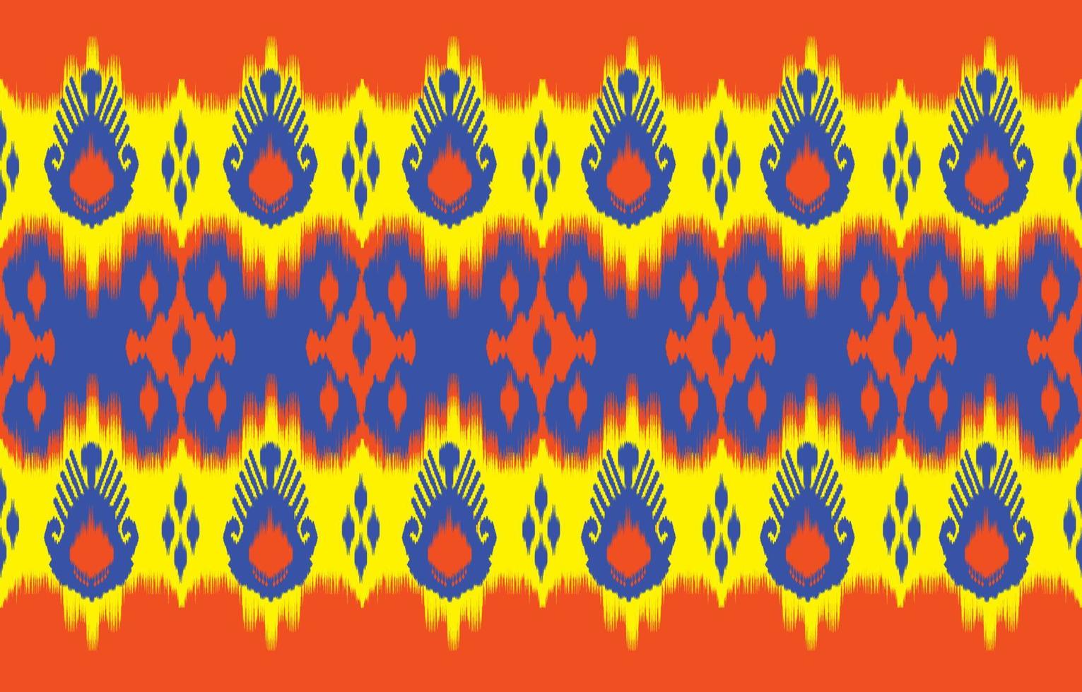 Patrón de ikat uzbeko, hermoso arte étnico. patrón impecable en bordados tribales y folclóricos al estilo de asia central. impresión de adorno de arte. diseño para moqueta, papel pintado, ropa, envoltura, tela, cubierta. vector