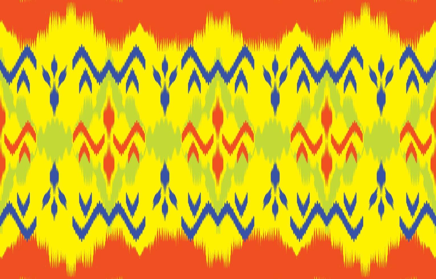 Uzbek ikat pattern, Beautiful ethnic art. Seamless pattern in tribal