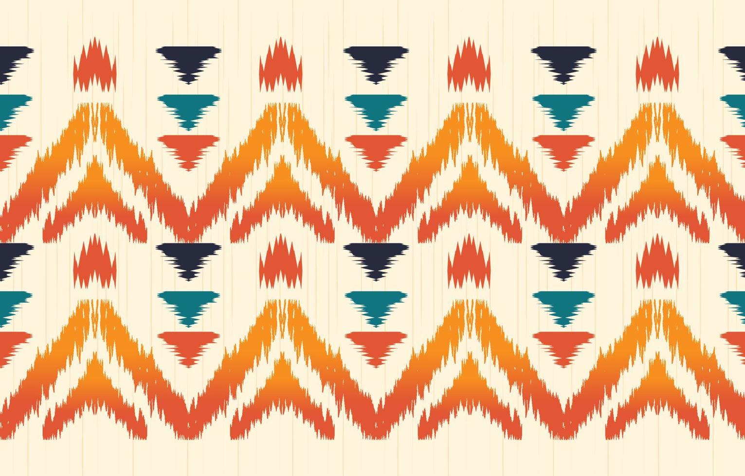 hermoso arte abstracto étnico ikat. patrón impecable en estilo tribal, bordado folclórico y mexicano. impresión de ornamento de arte geométrico azteca. diseño para moqueta, papel pintado, envoltura, tela, cubierta. vector