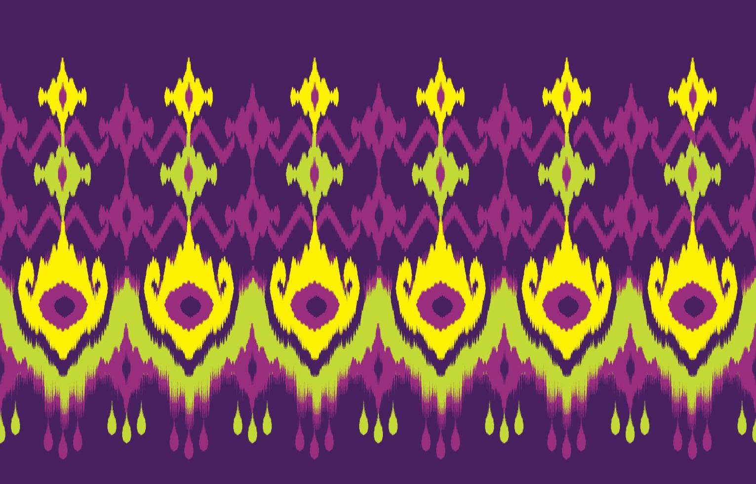 Uzbek ikat pattern, Beautiful ethnic art. Seamless pattern in tribal