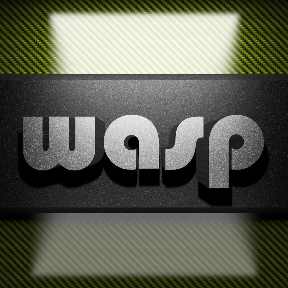 wasp word of iron on carbon photo