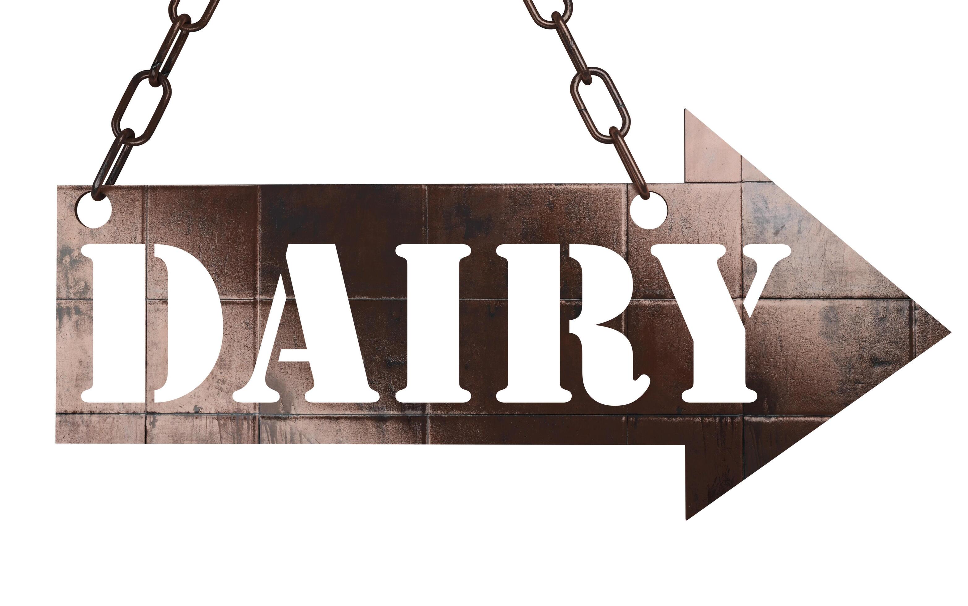 dairy word on metal pointer 6154928 Stock Photo at Vecteezy
