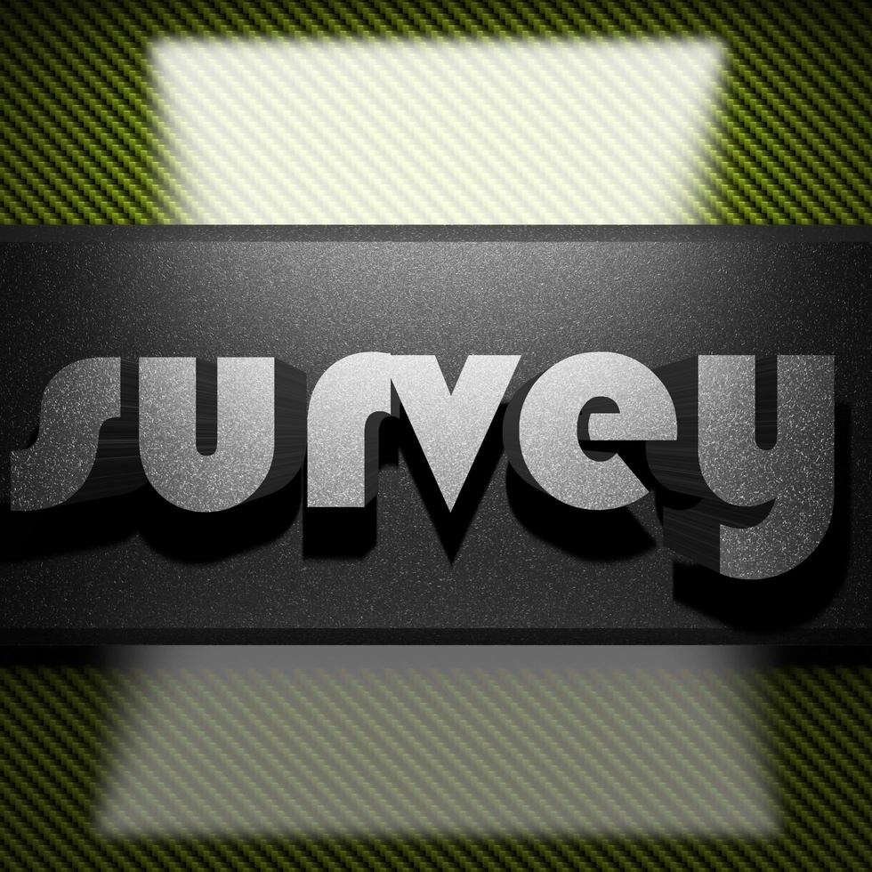 survey word of iron on carbon photo