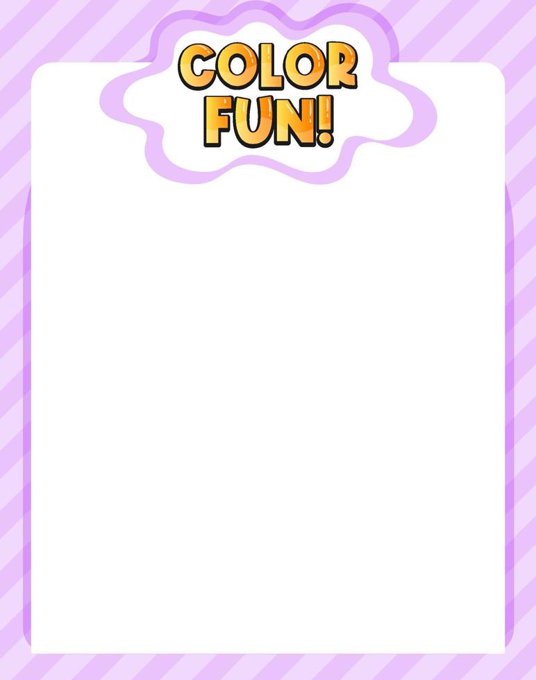 Colour fun border template background vector