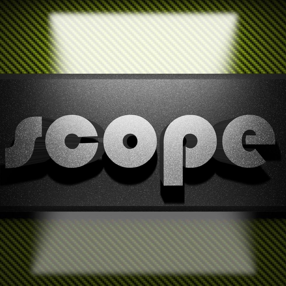 scope word of iron on carbon photo