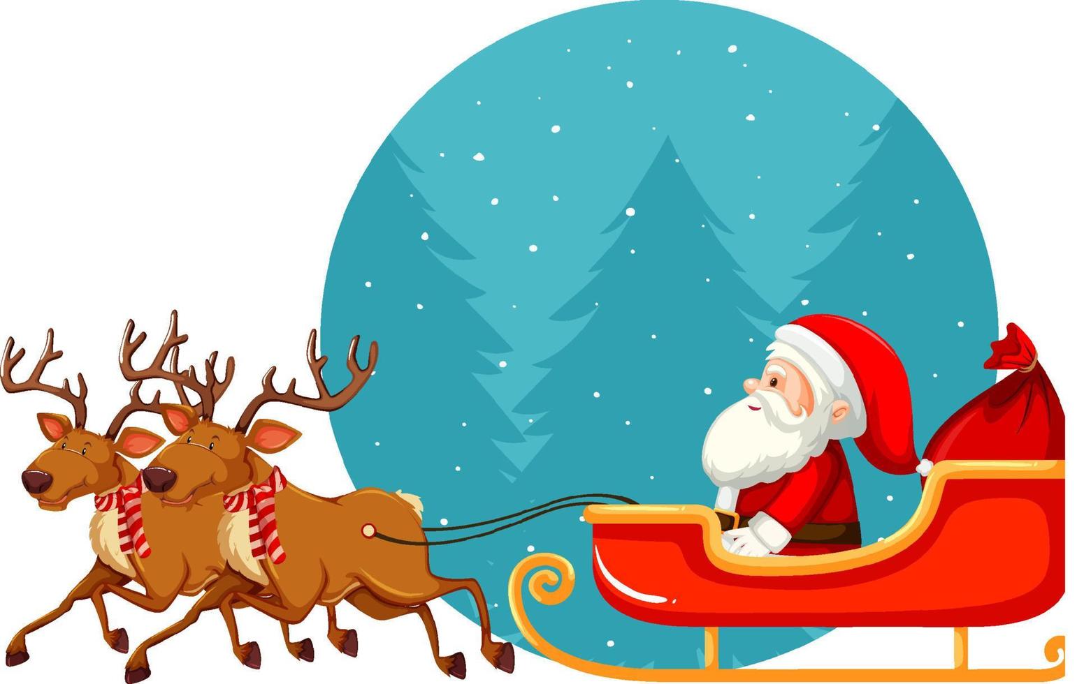Christmas theme with Santa vector