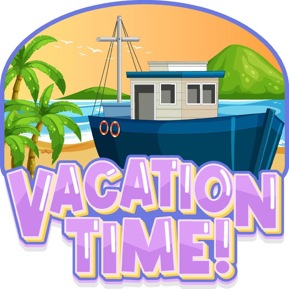 Summer vacation logo concept vector