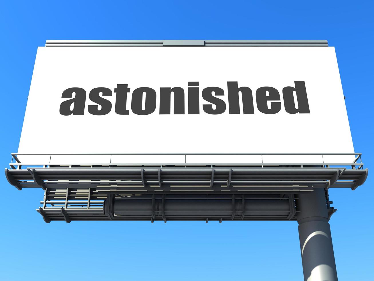 astonished word on billboard photo