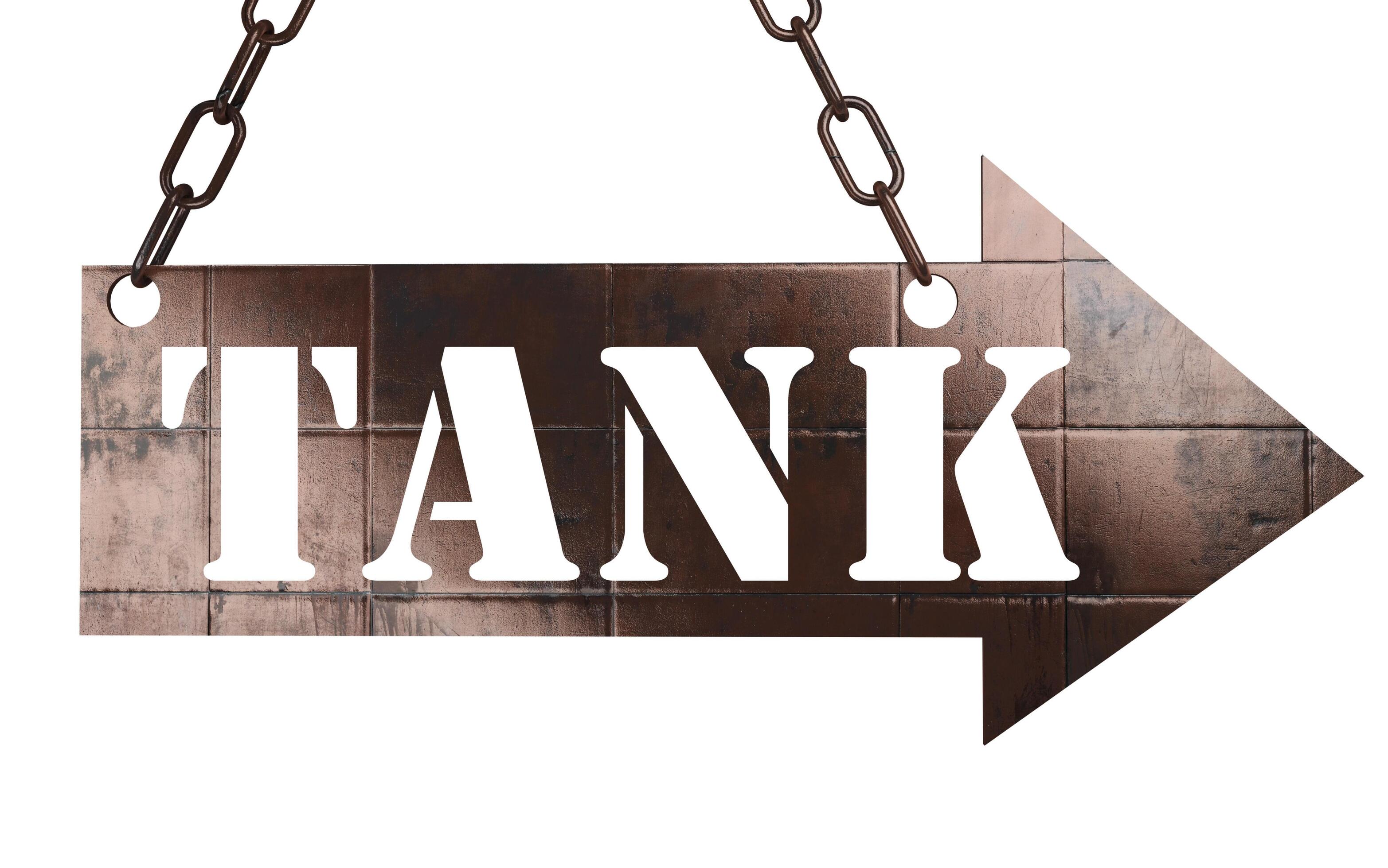 tank word on metal pointer 6155982 Stock Photo at Vecteezy