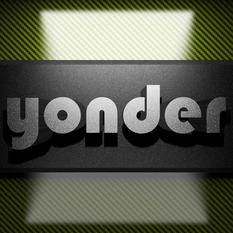 yonder word of iron on carbon photo