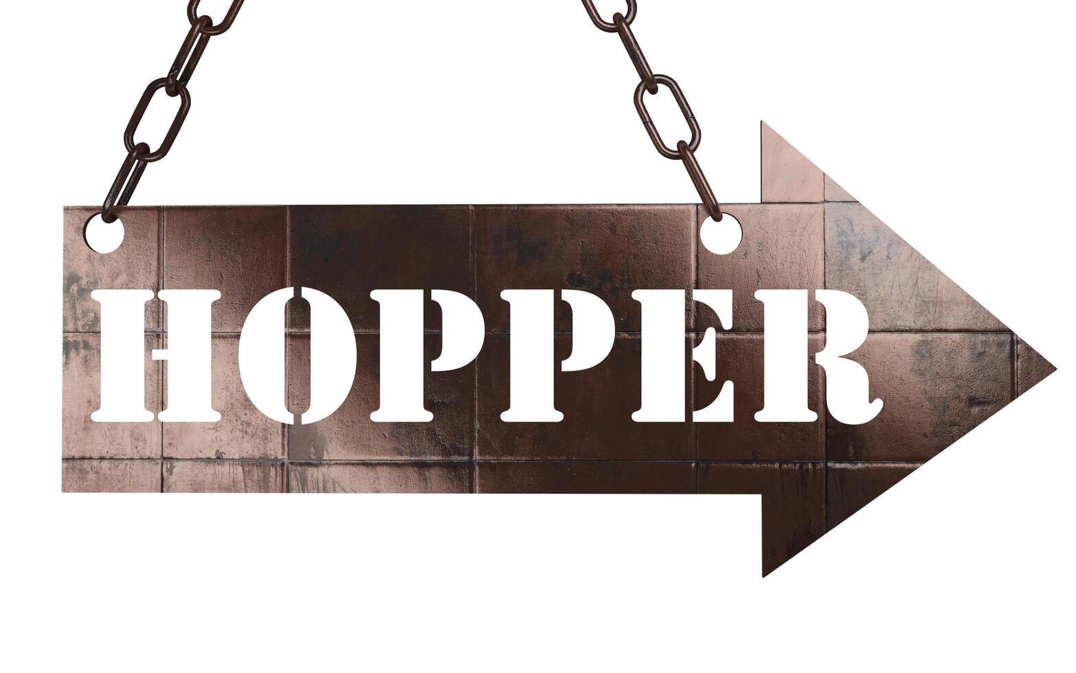 hopper word on metal pointer 6156378 Stock Photo at Vecteezy