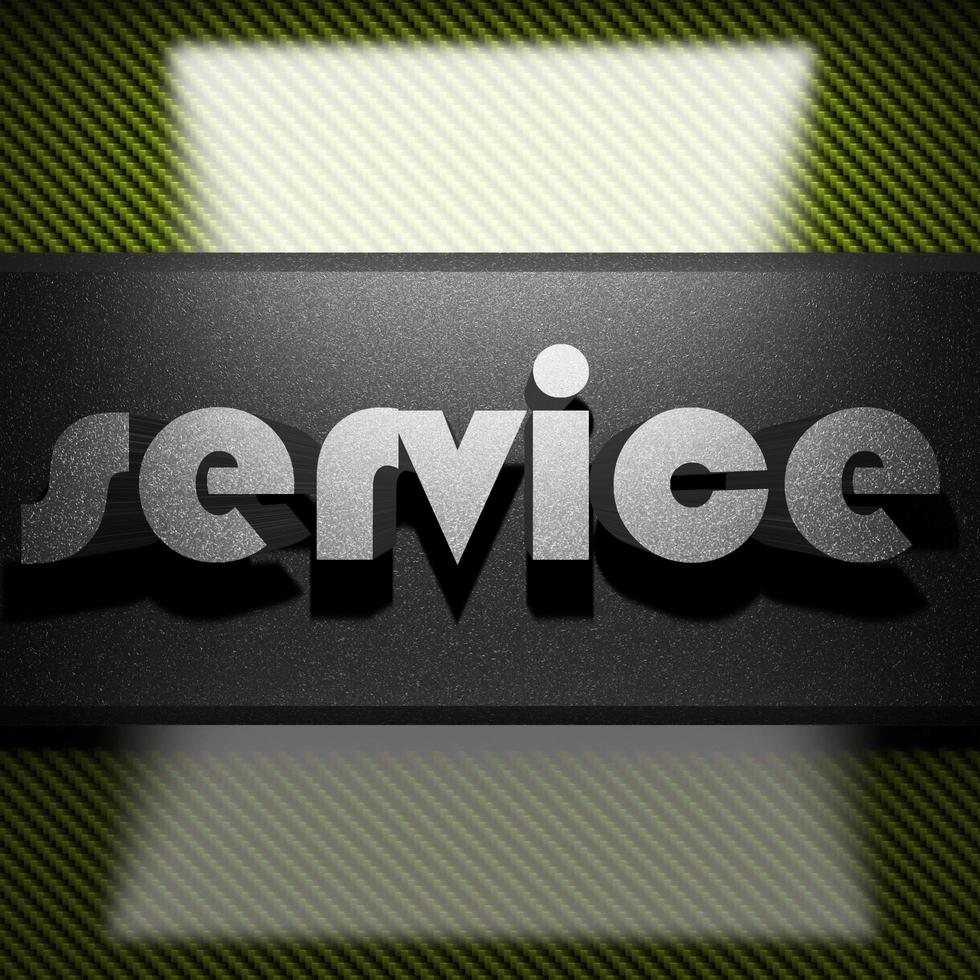 service word of iron on carbon photo