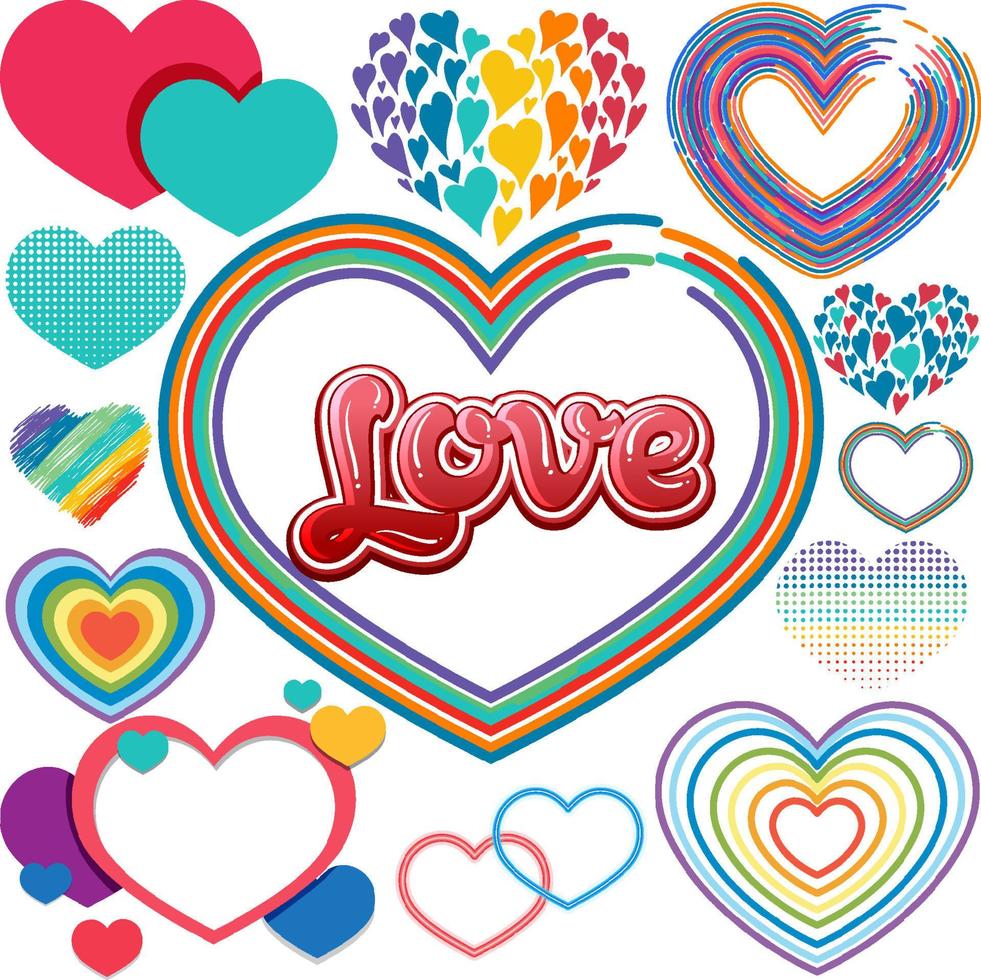 Valentine theme with many hearts vector