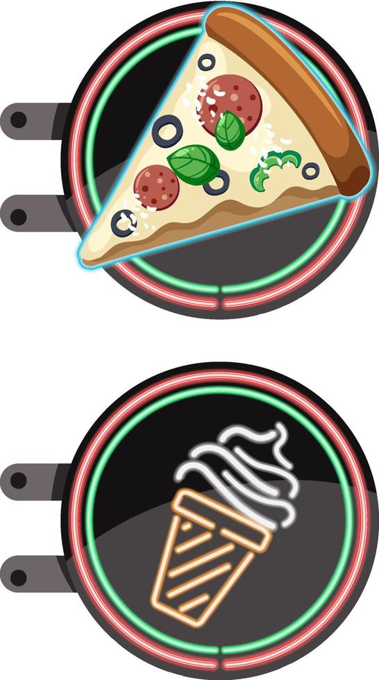 Set of food sign for shop vector