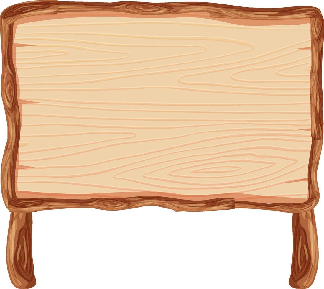 Empty wooden sign banner isolated vector