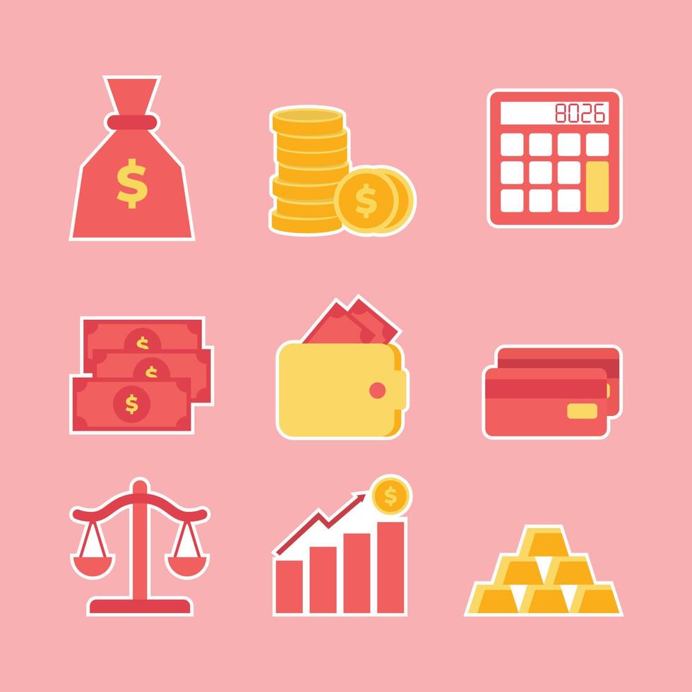 Financial Literacy Icon Set vector