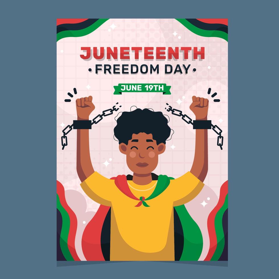 Juneteenth Poster Template vector