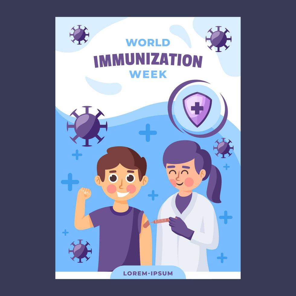 Immunization Poster Template vector