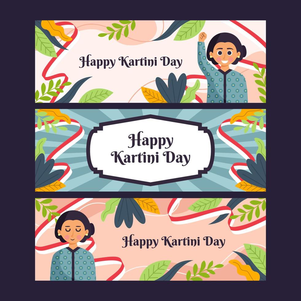 Kartini Banner Collection vector
