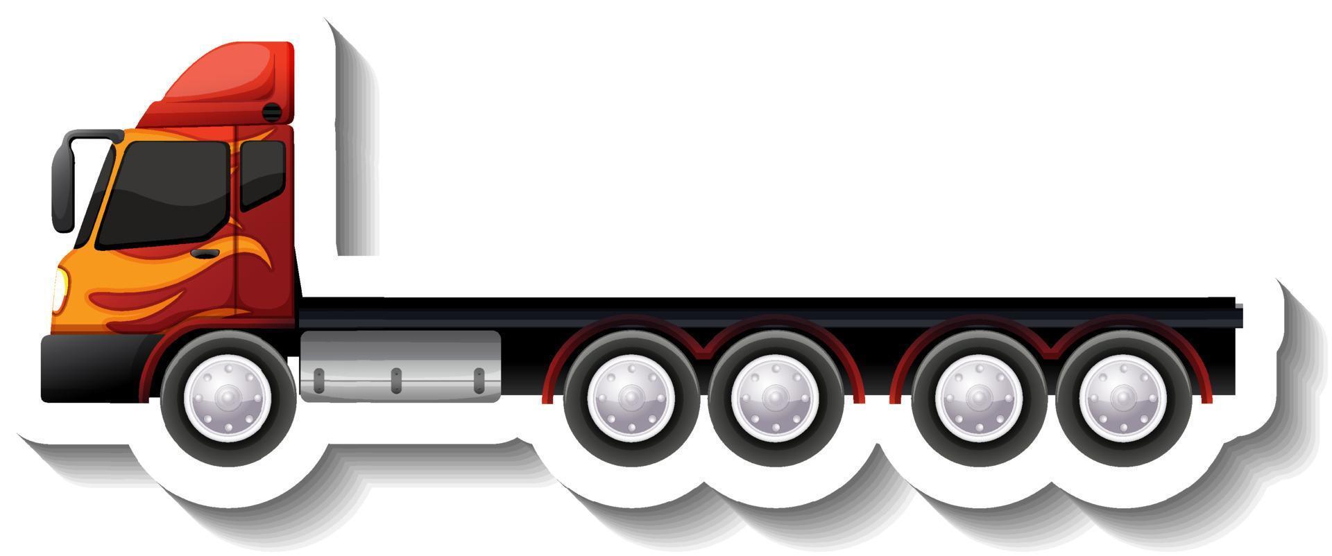 Truck without container in cartoon style vector