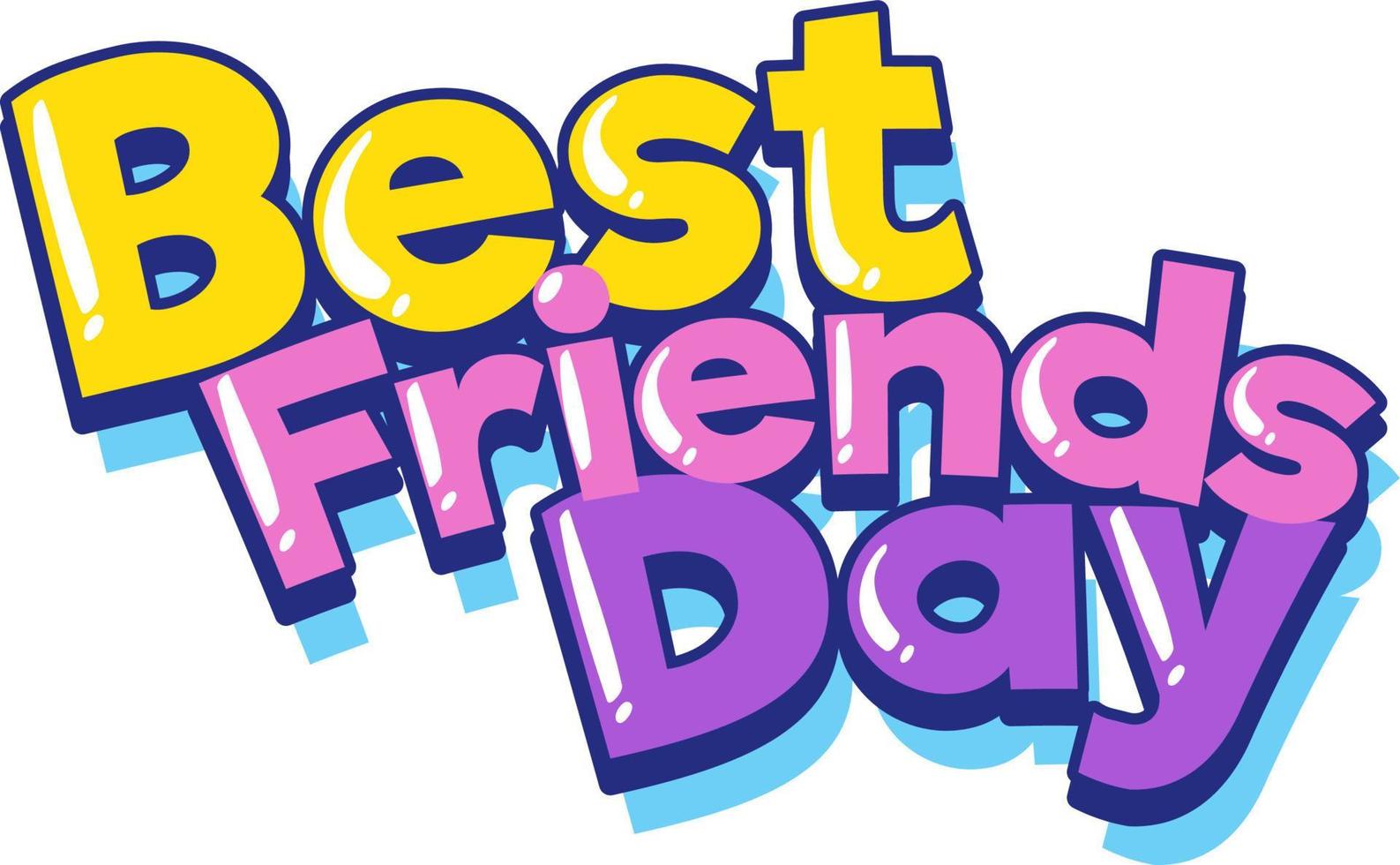 banner del logotipo del día de los mejores amigos vector