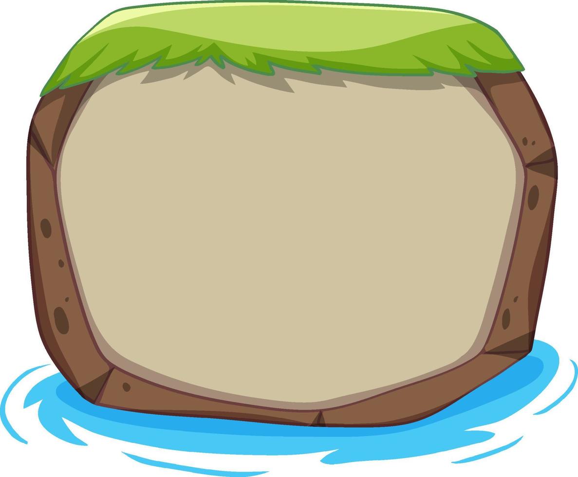 Empty stone board isolated vector