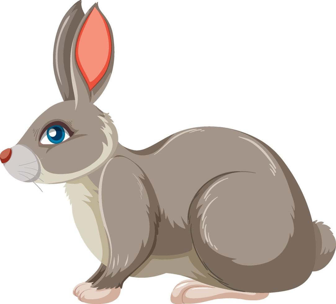 Cute bunny sitting alone vector