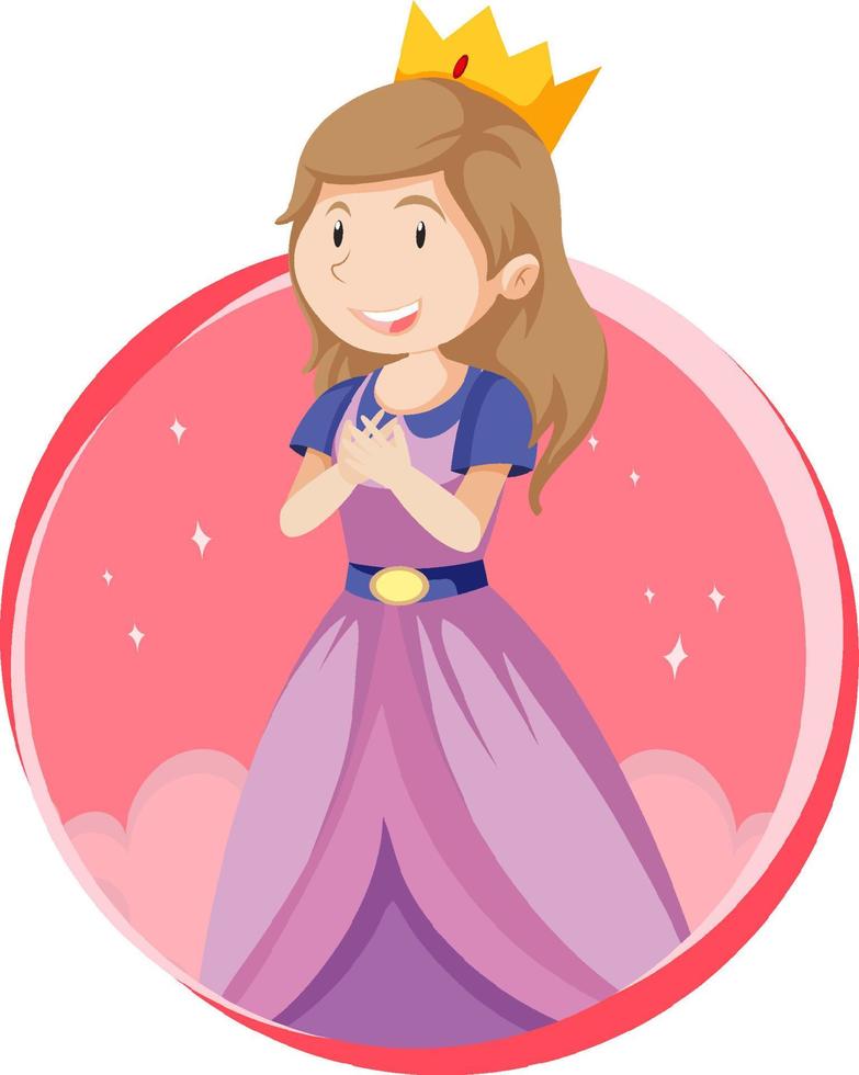 Fantasy princess character on white background vector