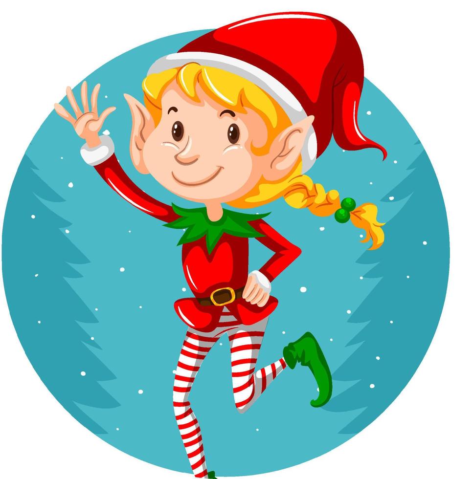 Christmas theme with Elf vector