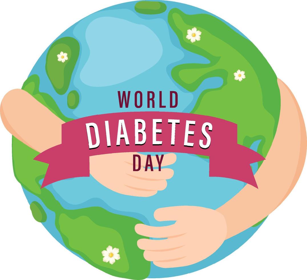 Poster design for world diabetes day vector