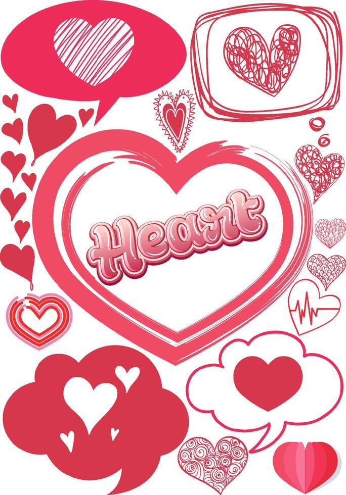 Valentine theme with many hearts vector