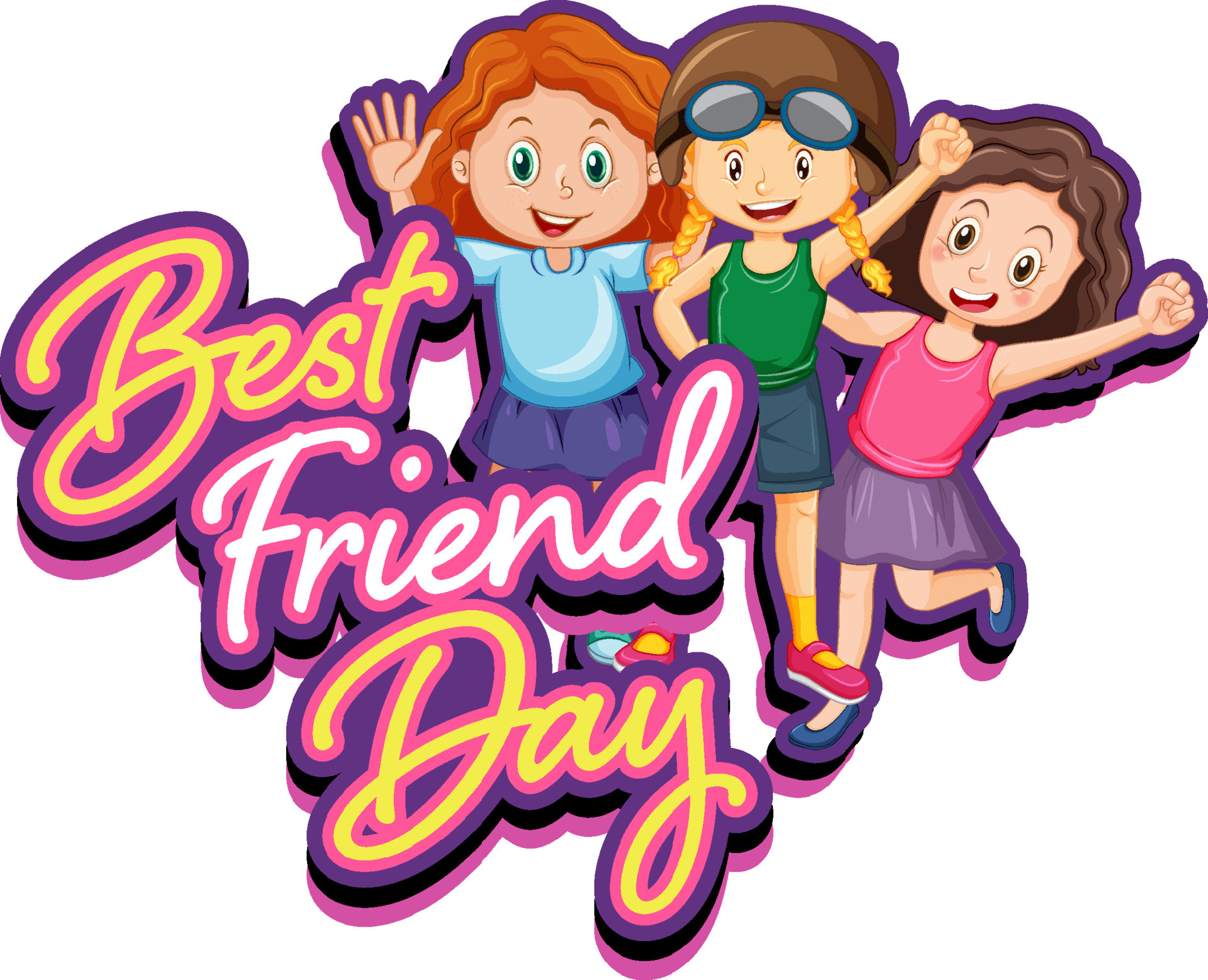 Best friend day with children cartoon characters 6158414 Vector Art at Vecteezy Best friend day with children cartoon characters 6158414 Vector Art at Vecteezy