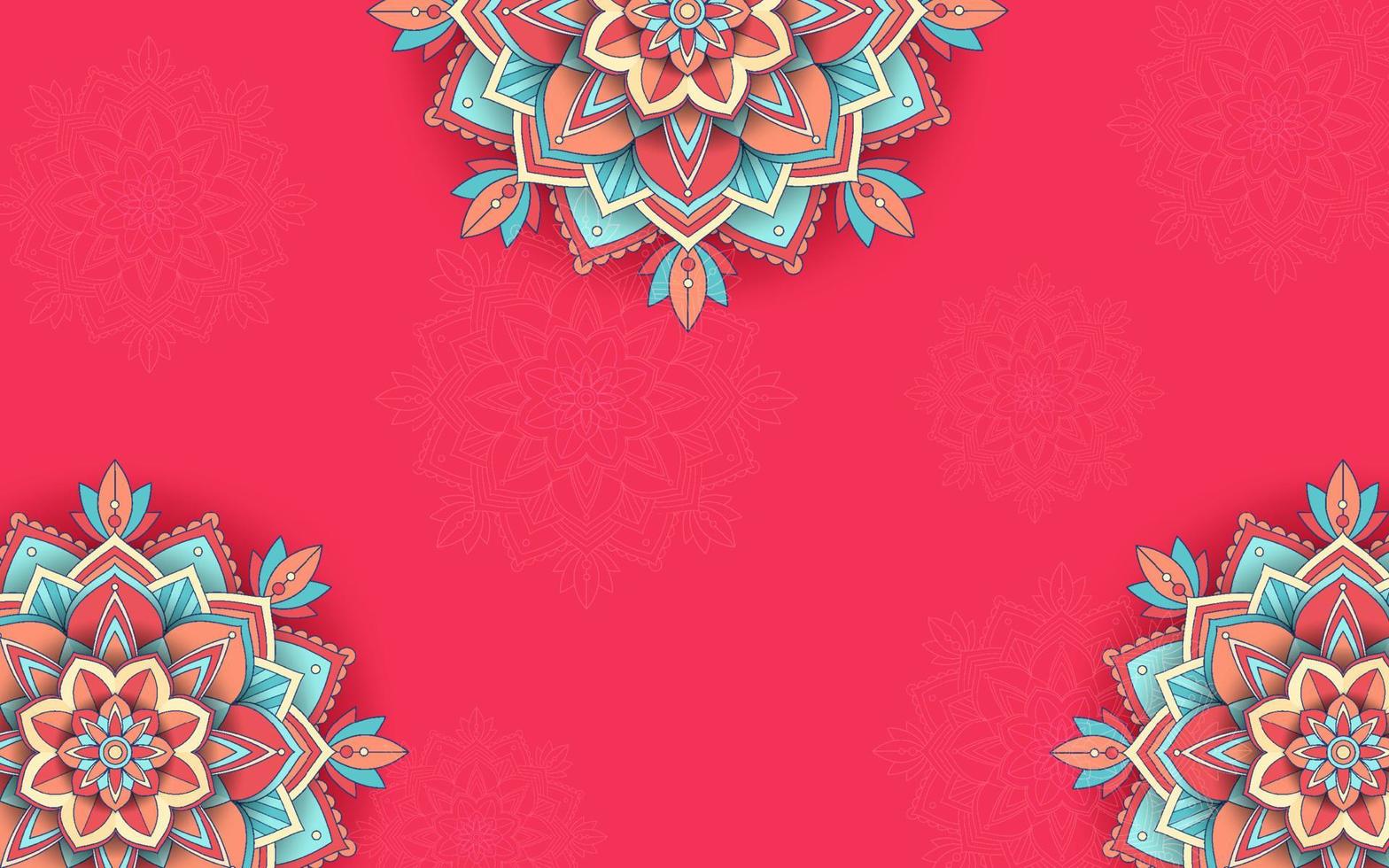 Beautiful mandala background template vector