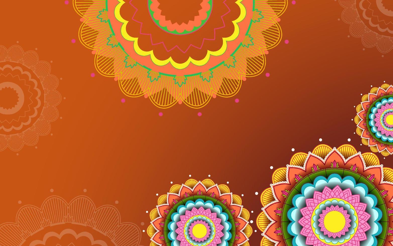 Beautiful mandala background template vector